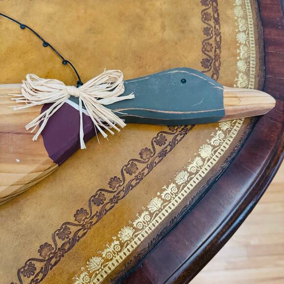 Carved Wood Mallard Duck Goose Farmhouse Cottagecore Wall Decor - Picture 3 of 6